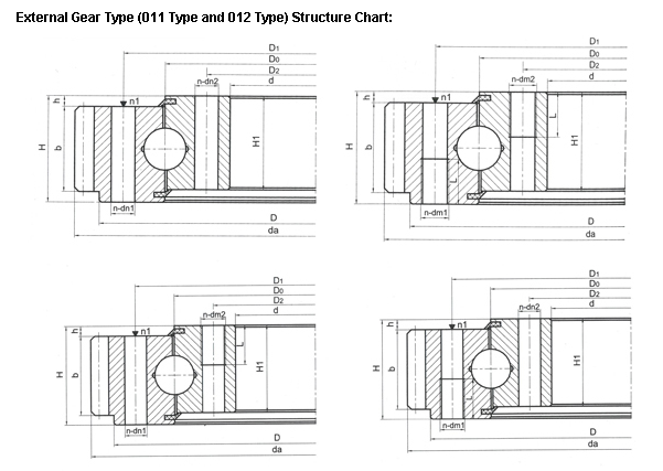 Cấu tr&uacute;c của v&ograve;ng bi v&ograve;ng đơn h&agrave;ng