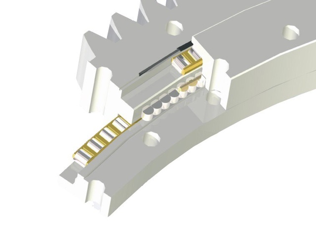 Cấu tr&uacute;c của v&ograve;ng xoay mang b&aacute;nh răng b&ecirc;n ngo&agrave;i